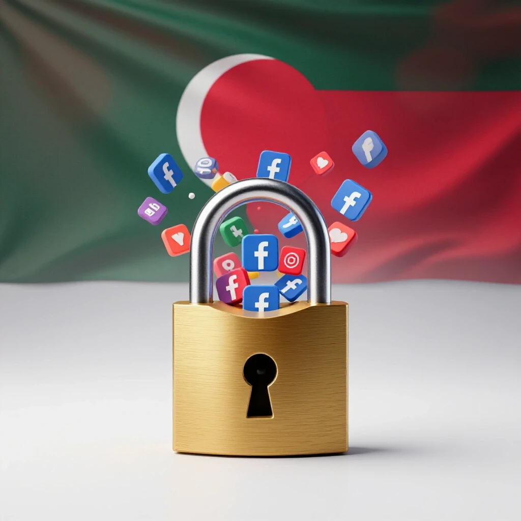 A vibrant open padlock spilling colorful Facebook icons set against the Bangladeshi flag background, symbolizing success in marketing.