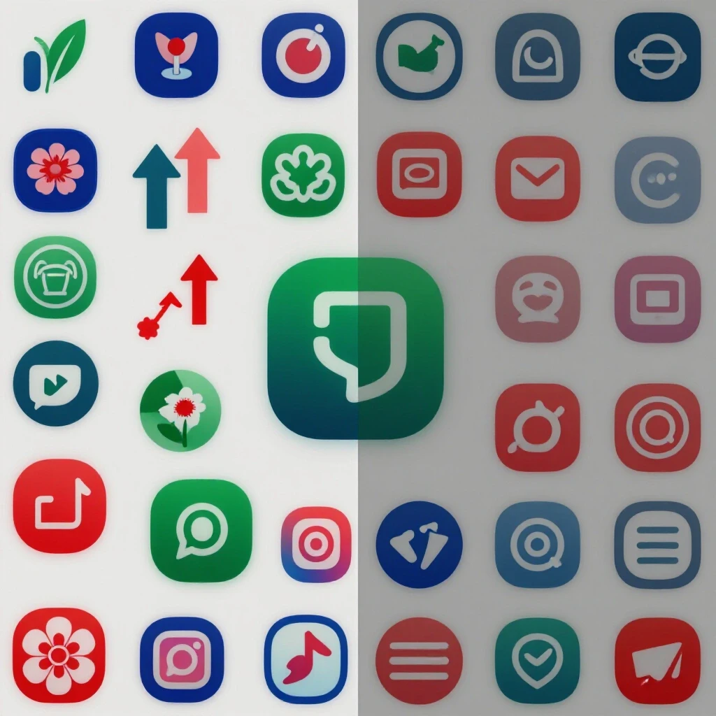 A vibrant split-image displaying social media logos contrasting engagement with stagnation to symbolize ad awareness.